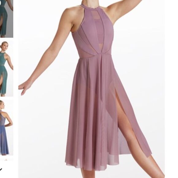 Balera Ballet Modern Dance Dress Mauve Small Adult - Picture 7 of 10